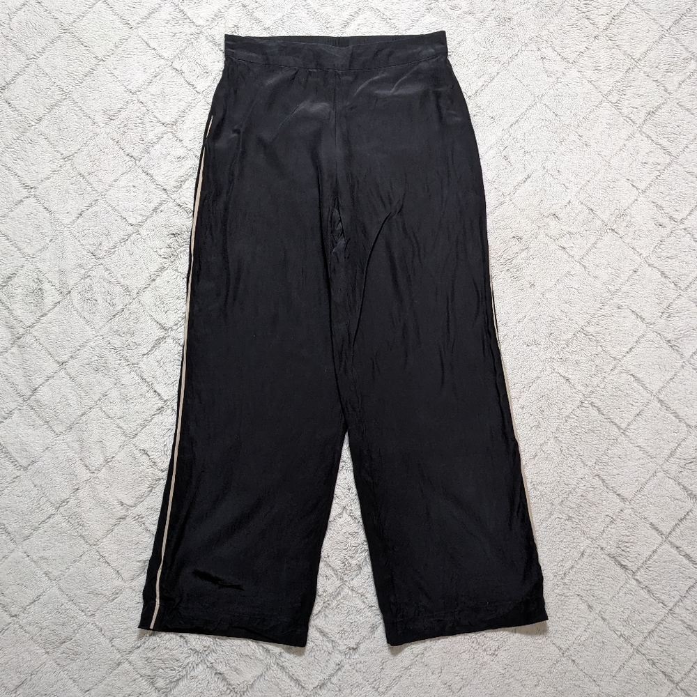 Jenni Kayne Silk Pants Women's Small Black Pajama Sleepwear Lounge